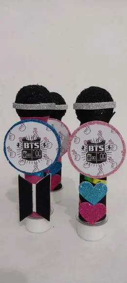 20 Tubetes Microfone Personalizados Bts