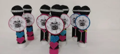 20 Tubetes Microfone Personalizados Bts