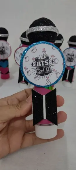 20 Tubetes Microfone Personalizados Bts