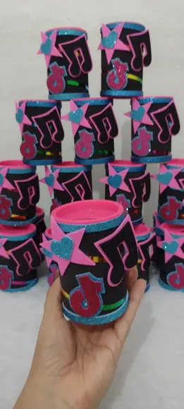 30 Cofrinhos Personalizados Tema Tik Tok(faço Qualquer Tema)