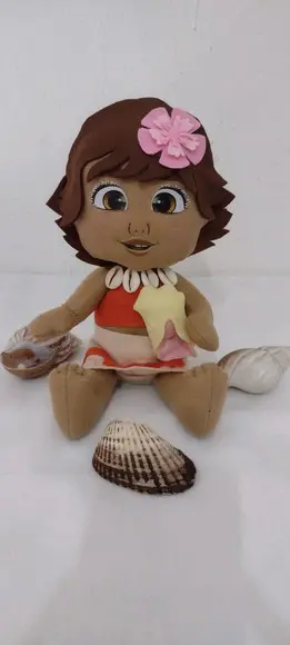 BONECA MOANA BABY PERSONALIZADA EM FELTRO