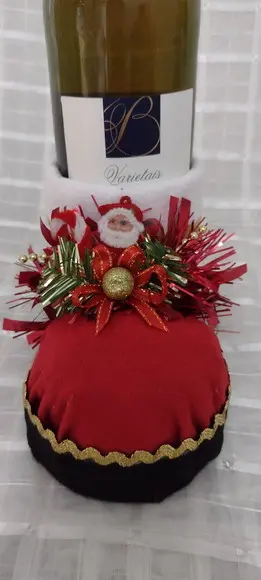 Bota Natalina Porta Garrafa ou Doces