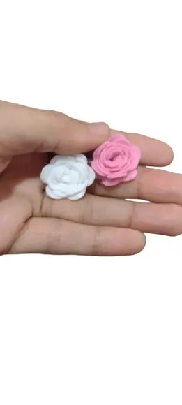 Florzinhas de Feltro Aspiral 6cm (11 Flores )