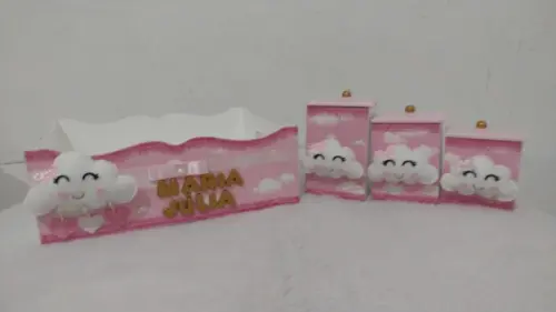 Kit Higiene mdf Chuva de Amor