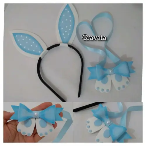 Kit Tiara + Gravata Páscoa