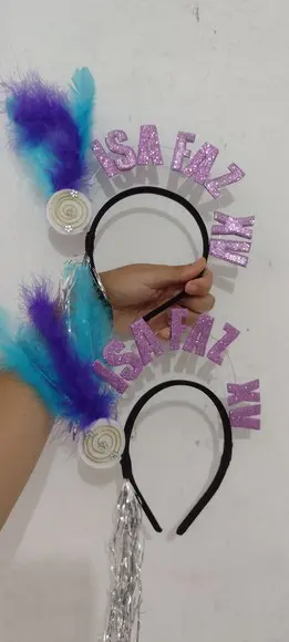 Kit Tiara Personalizada Frases/ Faço Qualquer Frase