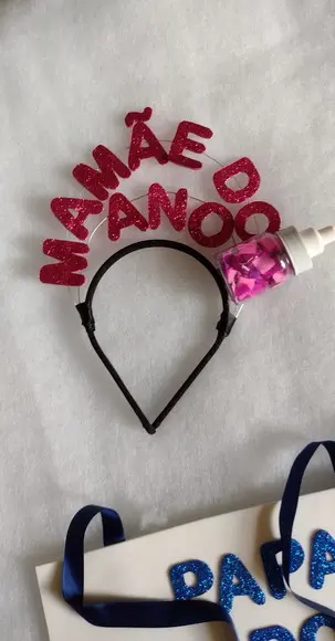 Plaquinha e Tiara para Chá de Fraldas