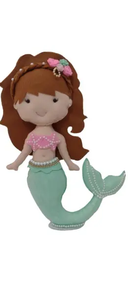 Sereia em feltro (pode mudar a cor)