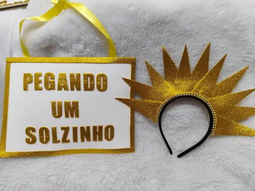 Tiara Personalizada + Plaquinha Cabaré (faço Qualquer Frase)