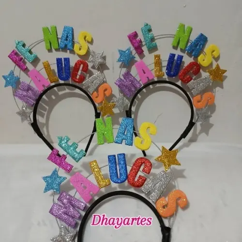 Tiara Personalizada com Frases, Palavras