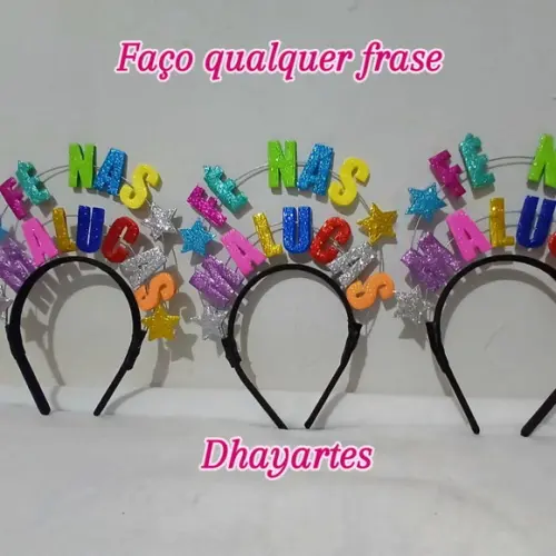Tiara Personalizada com Frases, Palavras