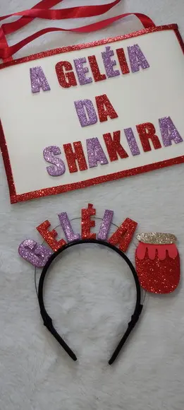 Tiara+plaquinha Personalizada com Frases para Festas