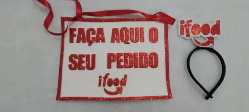 Tiara+plaquinha Personalizada com Frases para Festas