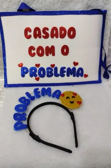 Tiara+plaquinha Personalizada com Frases para Festas