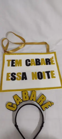 Tiara+plaquinha Personalizada com Frases para Festas