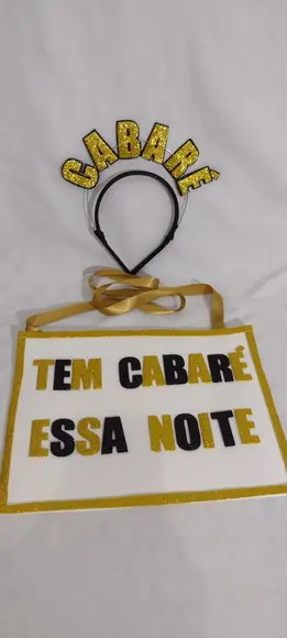 Tiara+plaquinha Personalizada com Frases para Festas