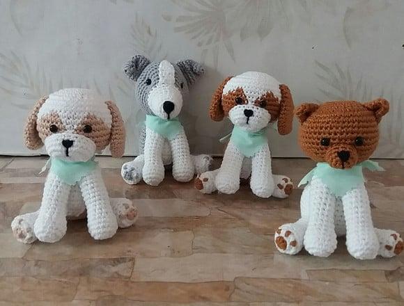 Kit Mini Cachorro Amigurumi