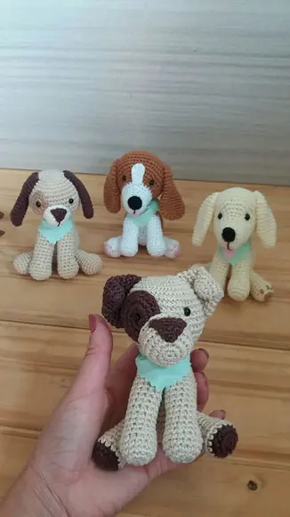 Kit Mini Cachorro Amigurumi
