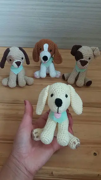 Kit Mini Cachorro Amigurumi