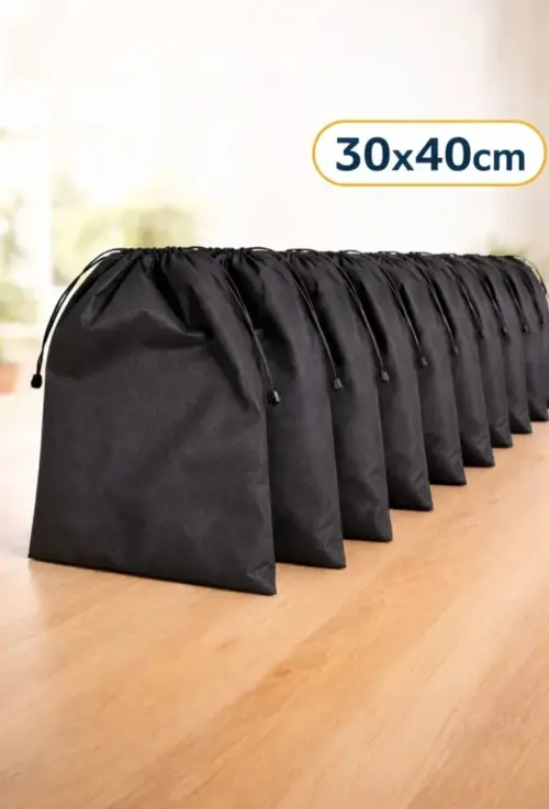 Saco organizador de malas 10 unidades Preto