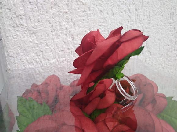 Porta Guardanapo Rosa -vermelho Natal - Kit C/6 Unid.