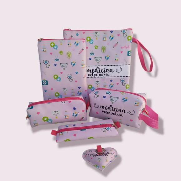 Kit Completo Medicina Veterinária Porta Jaleco