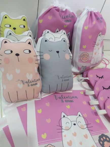 Kit Festa do Pijama Gatinhos