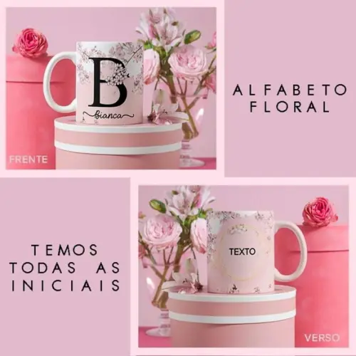Caneca Personalizada Nome Iniciais