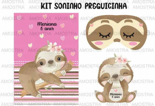 Kit Festa do Pijama Preguiça