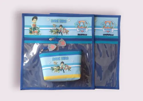 Kit Saquinhos Roupa Limpa e Roupa Suja Patrulha Canina