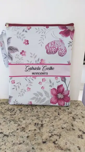 Porta Jaleco Estampa floral