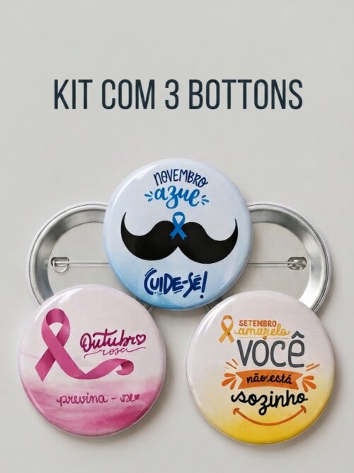 Bottons Personalizados Campanhas de Saúde