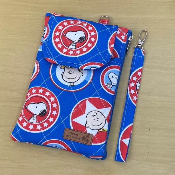 Carteira Porta Celular Snoopy até 6-7 Polegadas
