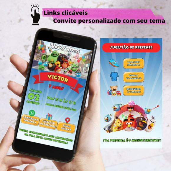 Convite Interativo Angry birds