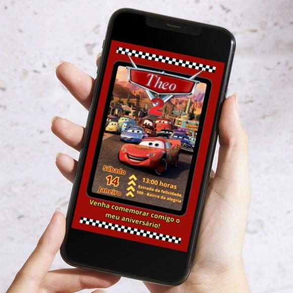 Convite Virtual Personalizado Carros