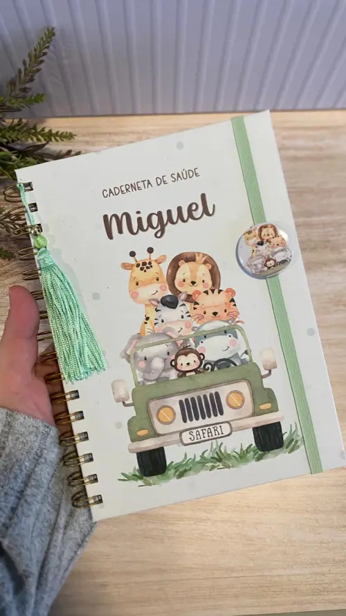 Caderneta de Saúde Personalizada Menino Safari