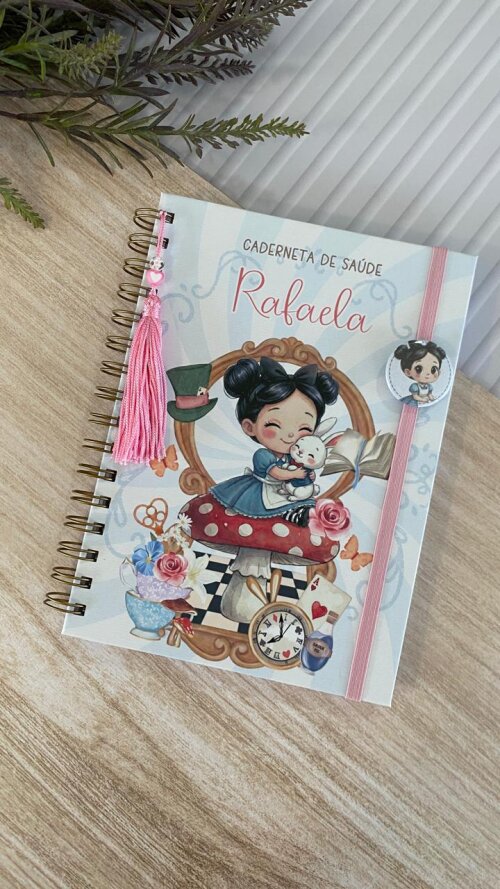 Caderneta de Saúde Personalizada Menina Sonho de Alice