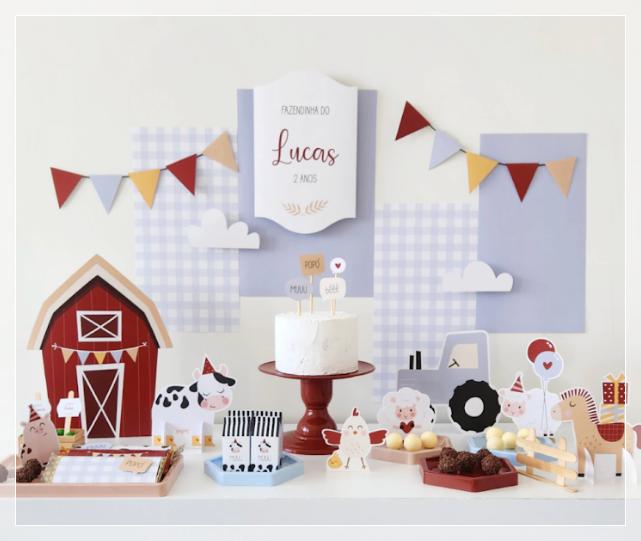decoração kit festa fazendinha