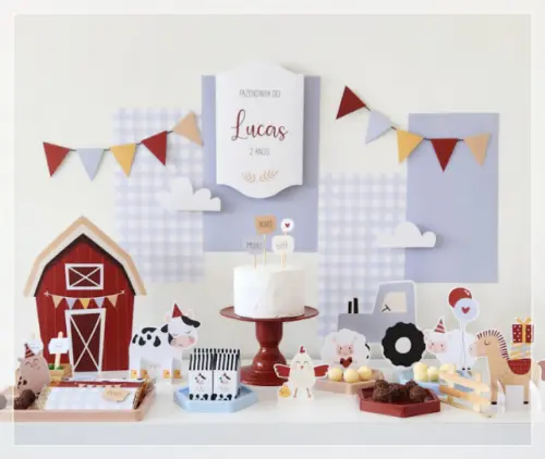 decoração kit festa fazendinha