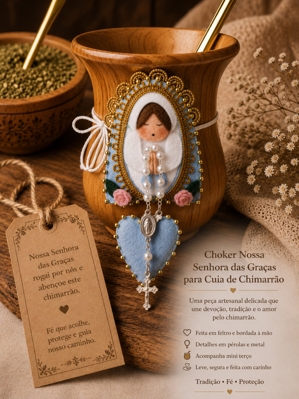 Choker artesanal para cuia
