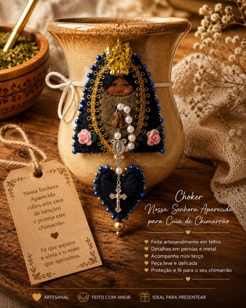 Choker artesanal para cuia
