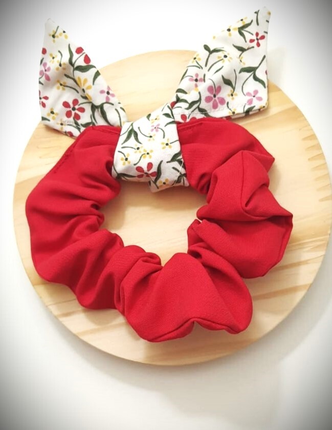 Fru-Fru Floral Scrunchie