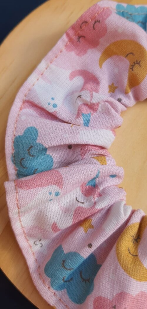 scrunchies infantil estrelas e unicórnios acessório para cabelo