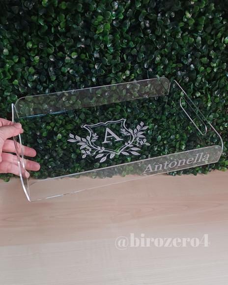 Badeja Acrílico Maternidade Casamento Personalizada