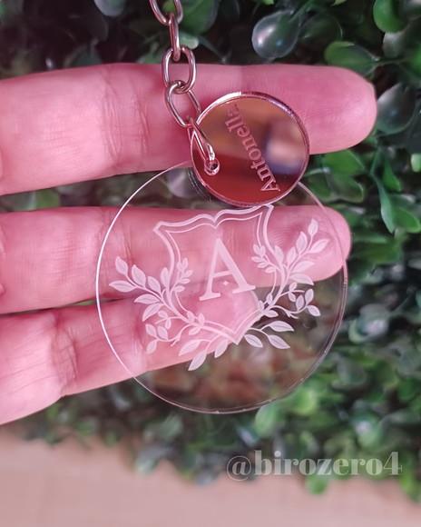 Chaveiro Acrílico Monograma Pingente Personalizado