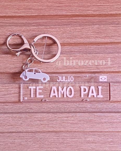 Chaveiro Luxo Presente Dia dos Pais Placa de Carro