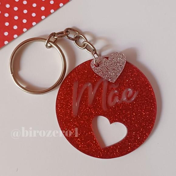 Chaveiro Dia das Mães Glitter