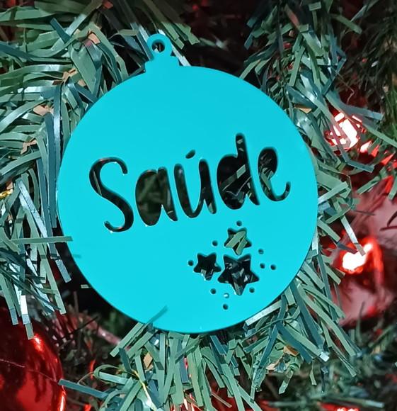 Kit 4 Bolas de Natal Personalizadas Acrílico