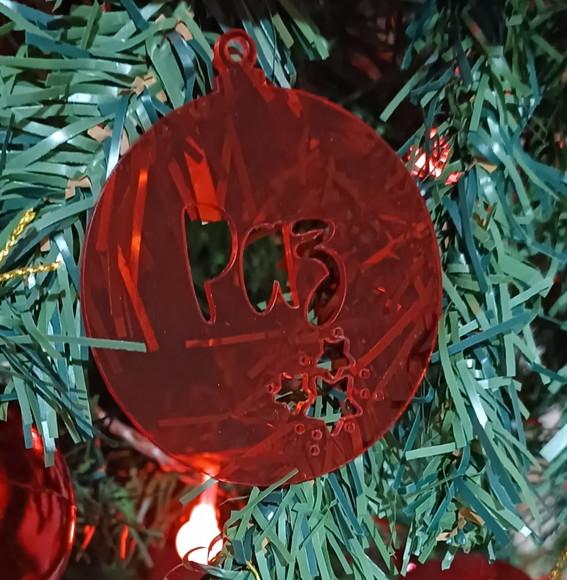 Kit 4 Bolas de Natal Personalizadas Acrílico
