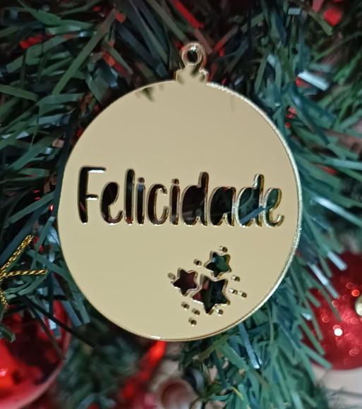 Kit 4 Bolas de Natal Personalizadas Acrílico